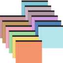 Lincia 12 Pcs 11" x 9.5" Legal Pads College Ruled Notepad Landscape Notebook Horizontal Lined Notebook 80 Gsm Assorted Colors Paper Pastel Writing Pads for School Office, 40 Sheet (Bright Color)