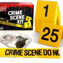 Mystery Dinner Party Game Kit - Crime Scene Decorations, Includes Tape, 50 Markers & Object Cards