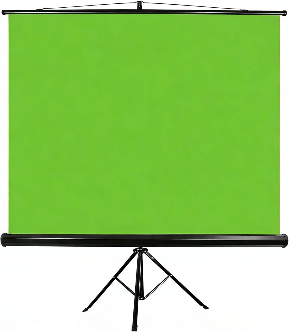 EMART 79 x 71in Green Screen Stand, Professional Chromakey Background with Auto-Locking Frame, Collapsible Portable Backdrop with Adjustable Tripod, Fast Fold Designed for Photography, Stream, Video