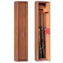 Key Lock Gun Safe Mechanical Lock Protection, Classic Large-Capacity Safe Gun Cabinet, Guarding Your Precious Gun Collection (Small, Wood color)