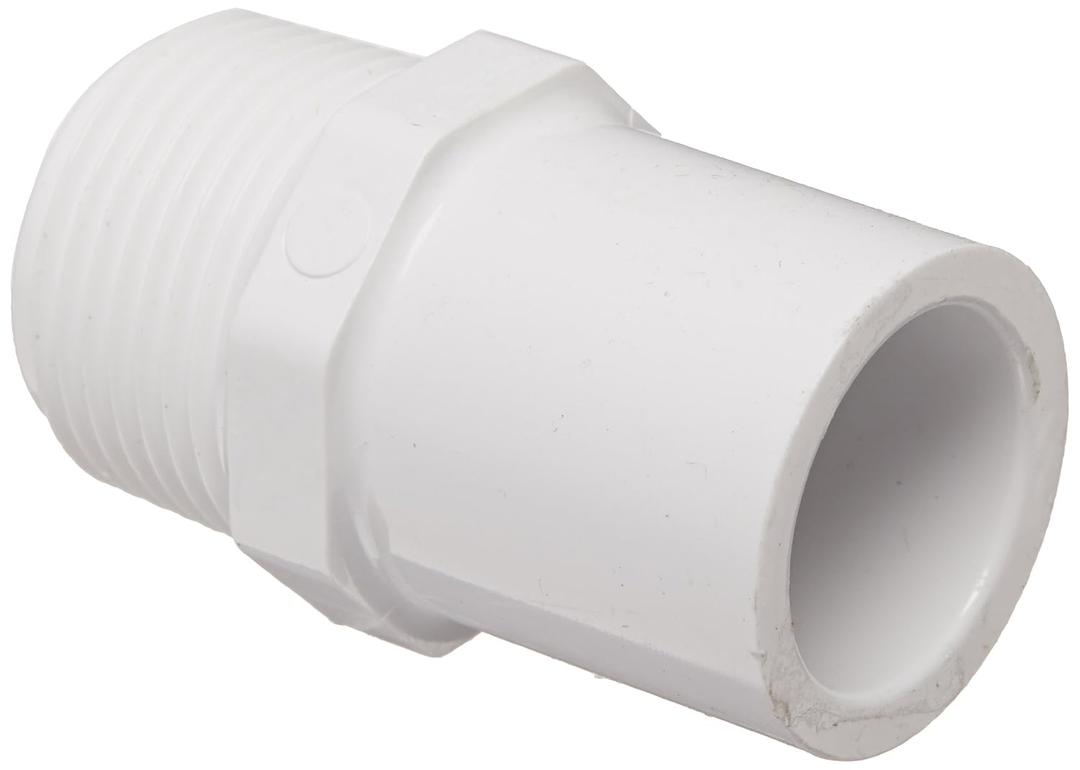 Spears 461 Series PVC Pipe Fitting, Adapter, Schedule 40, 3/4" NPT Male x 3/4" Spigot (0.75 Inch)