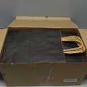 XPCARE 100Pack Black Paper Bags 8x4.5x10 Inch, Plain Medium Paper Bags with Handles Bulk, Kraft Paper Gift Bag, Retail, Party, Shopping, Favor Bag