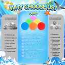 BEFANS 60 Pcs Reusable Water Balls, Reusable Water Balloons for Outdoor Toys and Games, Water Toys for Kids and Adults Boys and Girls - Summer Toys Ball for Pool and Backyard Fun
