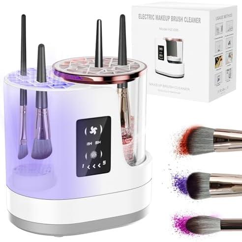 3 IN 1 Electric Makeup Brush Cleaner,Automatic Makeup Brush Cleaner with Makeup Brush Dryer,Portable USB Deep Cleaning for All Size Beauty Makeup Brush Set,Blush Brush,Sponges
