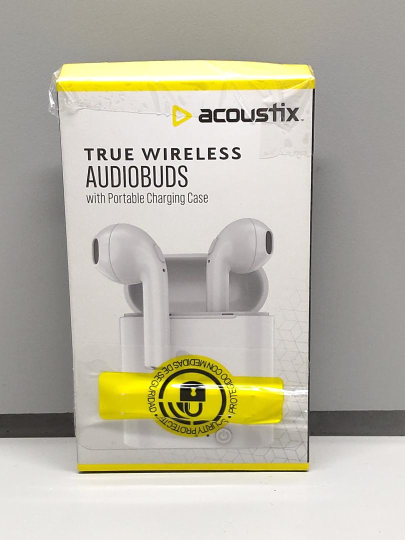 Acoustix True Wireless Audio Pods With Portable Charging Case- Multiple Colors