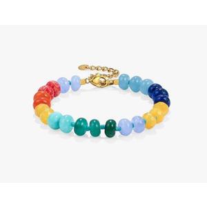 Gemstone Beaded Bracelet for Women Colorful Natural Stone Freshwater Pearl Surfer Beach Rainbow Bracelet Jewelry Gift