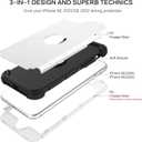 BENTOBEN for iPhone SE 2022 Phone Case and iPhone SE 2020 Case, Heavy Duty 3 in 1 Full Body Rugged Shockproof Hybrid Hard PC Soft Rubber Bumper Drop Protective Girls Women Cover, White/Black