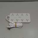 TESSAN Power Strip Surge Protector, Flat Plug Extension Cord with 8 Outlets 3 USB Charger(1 USB C), 1080 Joules Protection, Wall Mountable Charging Station for Home Office School Dorm Room Essentials (Gray)