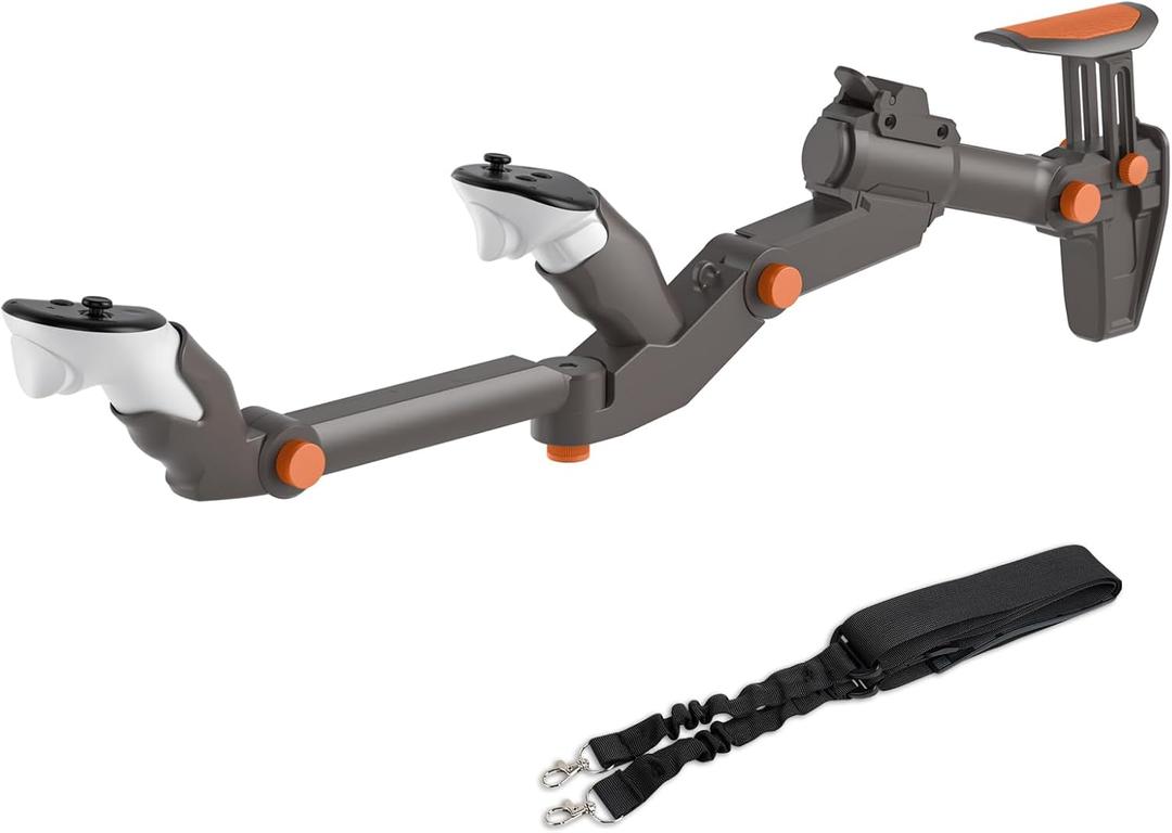 VR Gunstock for Meta Quest 2 Quest 3 Quest 3S Quest Pro  Adjustable FPS Gaming Controller Accessories with Quick Magnetic Attachment Cheek Pad for Immersive VR Gameplay (Gunmetal Gray) VR Gunstock for Meta Quest 2 Quest 3 Quest 3S Quest Pro  Adjustable FPS Gaming Controller Accessories with Quick Magnetic Attachment Cheek Pad for Immersive VR Gameplay (Gunmetal Gray)