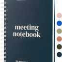 Lamare Meeting Notebook for Work Organization  Perfect Work Notebook for Note Taking, Meeting Planner and Office Supplies for Men & Women (A5 - 5.8x8.2", Navy)