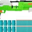 Air Warriors: Tetrashot - Dart Blaster, Green & White, 98 Accu-Blast Darts & Dart Belt, Shoots Up to 80ft, Kids Toy, Ages 6+