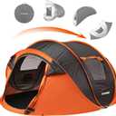 EchoSmile Instant Pop Up Camping Tent, 2/4/6 Person, Easy Setup Tent, Water Resistant Dome, Portable with Carry Bag