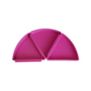 Morsotrio Wedge plate dividers, Three-piece set- Food separator for kids (Pink)