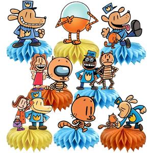 8Pcs Dog Cartoon Man Honeycomb Table Centerpiece Dog Birthday Party Supplies Table Decorations for Kids Party Decorations
