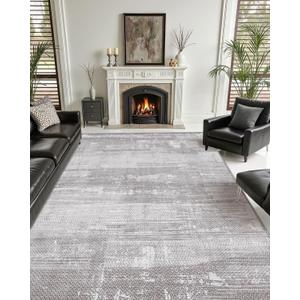 Color and Geometry Area Rug for living room,grey 5x8