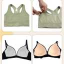 Bra Pads Inserts 4 Pairs Sewn Edges Breast Padding for Sports Bras Swimsuits Bikini A, B, C, D Cup Available