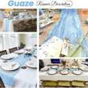 4 Pack Baby Blue Cheesecloth Table Runner 20 x 120 inch Gauze Table Runners 10 FT Long,Semi Sheer Cheese Cloth Fabric Table Runner Bulk for Wedding,Party,Baby Shower,Bridal Shower Decoration