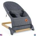 ANGELBLISS Baby Bouncer, Portable Bouncer Seat for Babies, Infants Bouncy Seat with Cotton Fabric, Natural Vibrations (Grey)