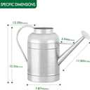 2.3 Gallon Metal Watering Can, Galvanized Watering Can for Outdoor Indoor Plants, Large Water Can for Plants and Garden Flower