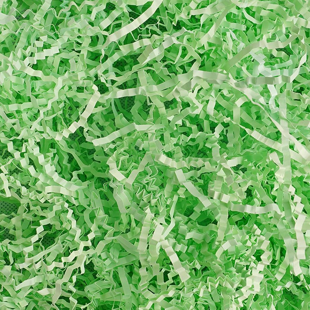 Uptotop 1/2 LB Crinkle Cut Paper Shred Filler for Gift Wrapping, Gift Basket Filling, Perfect for Birthday, Christmas, Thanksgiving, Halloween, Easter, Valentine's Day, Mother's Day, Father's Day, Wedding & Holiday Decor, Green