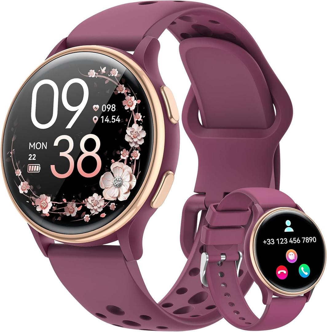 Smart Watch for Men Women: Bluetooth Calling Fitness Tracker with 1.27" Touchscreen, 24/7 Heart Rate/SpO2 Monitor, Sleep Tracker, 70+ Sports Modes, IP68 Waterproof Smartwatch for Android iOS Samsung
