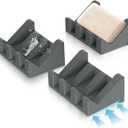 Silicone Soap Dish,3PCS Extended Self Draining Soap Dish for Shower Soap Holder Soap Dishes for Bar Soap,Bathroom Soap Holder Bathtub Soap Dish with Drainage Keep Soap Bar Dry Clean (3.8 x 2.8inch, 3*dark Gray)