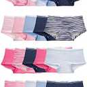 Fruit of the Loom Girls' Cotton Boyshort Underwear, Size 10