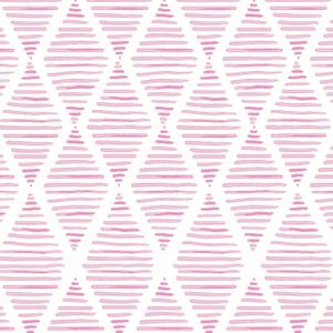 Modern White and Pink Peel and Stick Wallpaper Stripe Diamond Wallpaper Vinyl Waterproof Contact Paper Shelf Paper Drawer Liner Roll for Bedroom Living Room 17.7"x300"