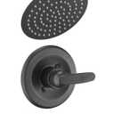 8" Rain Shower Faucet Compatible with Delta 13/14 Series Tub Trim Kit, High Pressure Round Rain Shower Head& Handle Set System, Matte Black (Valve& Catridge Not Inclued)