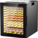 Food Dehydrator for Jerky, 12-Trays Stainless Steel, 850W Electric Dehydrator Machine with 10 Presets, Adjustable Timer, Temperature Control, Digital Food Dryer for Herb, Dog Treats,Meats & Veggies