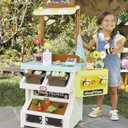 Little Tikes 3-in-1 Garden to Table Market Pretend Garden Food Growing and Cooking Toy Role Play Kitchen Playset for Multiple Kids and Toddlers, 36.00 L x 13.50 W x 41.30 H