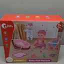 CUTE STONE 12" Baby Doll Playset for Girls  Pretend Play Baby Care Toy with Carrier Bassinet, High Chair, Clothes & Accessories