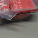 Pyrex Freshlock Glass Food Storage Container, Airtight & Leakproof Locking Lids, Freezer Dishwasher Microwave Safe, 4 Cup (Red,Square)