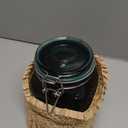 Vintage Deep Green Glass Jar with Lid, 34oz Decorative Storage Canister for Coffee Beans, Candy, Snacks & Pantry Storage, Retro Glass Container for Kitchen Counter & Home Decor, Large