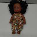 Nice2you Black Baby Doll, 10 inch American African Girl Doll with Dress, Realistic Reborn for Kids Aged 2 3 4 5 6, Silicone Small Toy Curly Hair Birthday Gift, Brown, BD-1