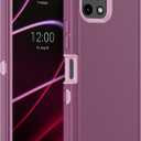 Anloes Case for T-Mobile Revvl 7 5G, Phone Case Heavy Duty Shockproof Dustproof Rugged Protective, 3 in 1 Bumper Cover for Revvl 7 5G(Without Built-in Screen Protector) (Purple)