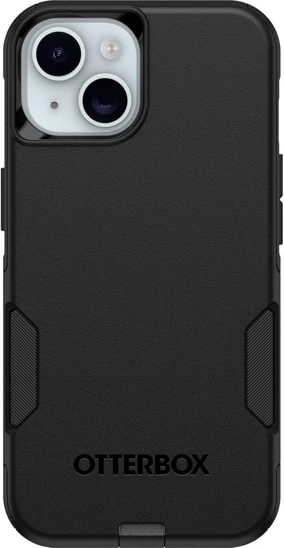 OtterBox iPhone 15+ 14 + Commuter Series Case - Black, Slim & Tough, Pocket-Friendly, with Port Protection