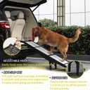 Dog Car Ramps, 8 Heights Support Legs 220lbs Non-Slip Large Dogs | Carry-On Size for Easy StoragePortable & Heavy-Duty BuildEasy to Clean