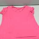 Amoretu Womens Summer Tops V Neck Criss Cross Short Sleeve Basic Plain Tee T-Shirt (Small)