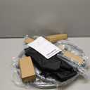 SONGMICS 29-Gallon (110 L) Laundry Basket with Wheels, Rolling Round Heavy-Duty Laundry Hamper Cart with Steel Frame and Removable Bag, 2 Locking Wheels, Ink Black and Metallic Silver URLS002B01