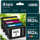 LEMERO Compatible 962XL Ink Cartridges Combo Pack High Yield Replacement for HP 962 962XL Ink Cartridges, Compatible for OfficeJet Pro 9015 9010 9025 9020 Printer, 4-Pack