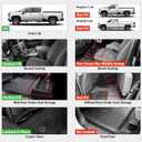 LASFIT Floor Mats 2019-2026 for Chevy Silverado/GMC Sierra 1500, 2020-2026 2500 HD/3500 HD, Crew Cab Only(Fit with Rear Under-Seat Storage, But Not Fit 2nd Row Plastic Storage) All Weather TPE Mats, Crew Cab/Bucket/ With Under-Seat Storage Box