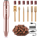 Alety lectric Nail Drill Kit - Portable File for Acrylic Gel Nails, Professional Machine Efile Manicure Pedicure Tools With Gold Drill Bits for Home Salon Use 