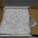 SUNWINGS 10-Sheet Pebble Tile for Shower Floor Border Kitchen Bathroom Backsplash, Carrara White Recycled Glass Marble Stone Looks Wall and Floor Tile, Covers 7.9 Sq. Ft