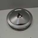 Proform Air Cleaner Assembly, Deluxe, 10 in Round, 2 in Element, 5-1/8 and 4-7/32 in Carb Flange, Dropped Base, Steel, Chrome, Kit