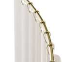 Zenna Home Curved Shower Curtain Rod, Choice of No Drilling Tension Mount or Permanent Wall Mount Installation, Rustproof Shower Rod Adjusts 50" to 72", Gold