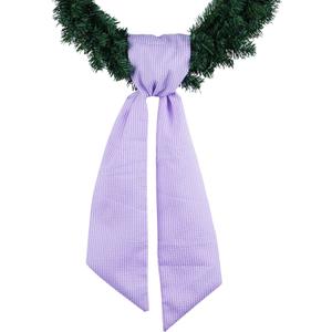 Purple Striped Wreath Sash for Front Door Wreath, 5.12" Wide x 54.33" Spring Easter Summer Holiday Door Ribbon Decorations Wedding