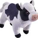 Wild Republic Pocketkins Eco Cow, Stuffed Animal, 5 Inches, Plush Toy, Made from Recycled Materials, Eco Friendly