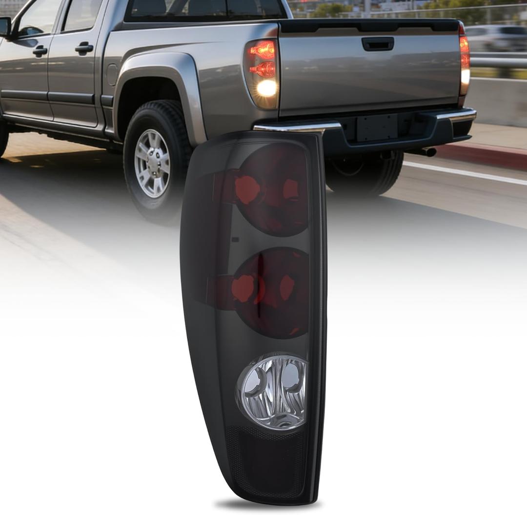 Nilight Taillight Assembly Compatible with 2004 2005 2006 2007 2008 2009 2010 2011 2012 Chevy Colorado GMC Canyon 2006-2008 Isuzu Tail Light Rear Lamp OE Style Driver Side Smoke Red Lens