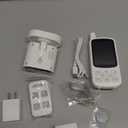 Elderly Monitor with Camera and Audio, 2-Way Talk Room Monitors for Elderly, Call Button, Med Reminder, Temp Monitoring, Night Vision, Pan-Tilt-Zoom Video Monitor for Elderly Care & Caregivers/No WiFi